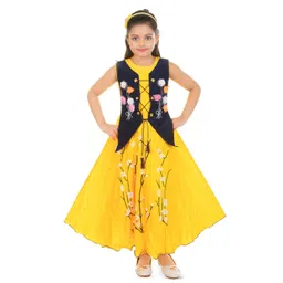 BAESD Girls Floral Print Fit & Flare Maxi Dress-image-26