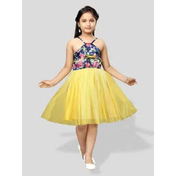 BAESD Girls Floral Print Net Fit & Flare Midi Dress-image-37