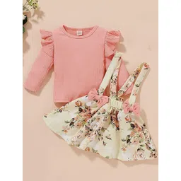 BAESD Girls Floral Printed Dungaree With Top-picture-38