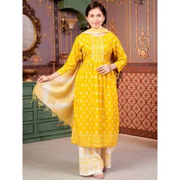 BAESD Girls Floral Printed Kurta With Palazzo And Dupatta-picture-38