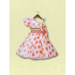 BAESD Girls Floral Printed One Shoulder Ready to Wear Lehenga & Top-picture-20