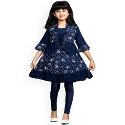 BAESD Girls Floral Printed Regular Anarkali Kurta With Trousers-picture-27