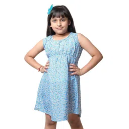 BAESD Girls Floral Printed Sleeveless A-Line Dress-picture-52