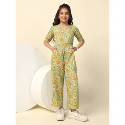 BAESD Girls Floral Printed V-Neck Jumpsuit-picture-24