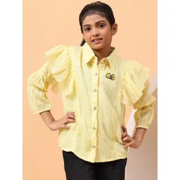 BAESD Girls Flutter Sleeves Shirt Style Top-picture-41