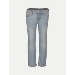 BAESD Girls Jean Mid-Rise Heavy Fade Light-Washed Denim Jeans-picture-17