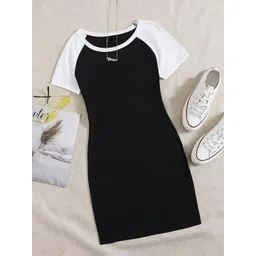 BAESD Girls Monochrome Bodycon Dress-picture-43