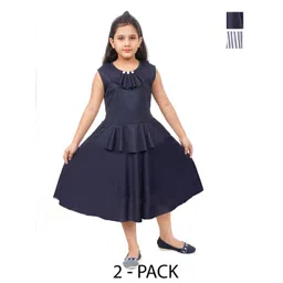 BAESD Girls Pack Of 2 A-Line Midi Party Dresses-picture-28