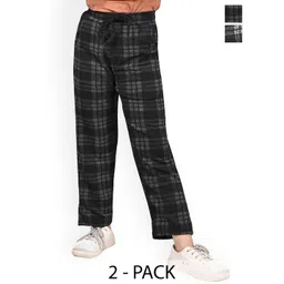 BAESD Girls Pack Of 2 Checked Dry-Fit Track Pant-picture-38