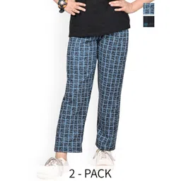 BAESD Girls Pack of 2 Checked Mid-Rise Dry-Fit Track Pants-picture-20