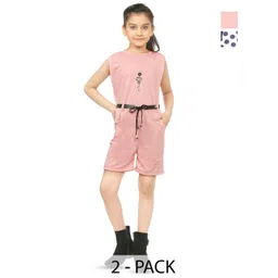 BAESD Girls Pack Of 2 Floral Print A-Line Midi Dress-picture-33