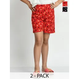 BAESD Girls Pack of 2 Floral Printed Shorts-picture-21