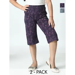 BAESD Girls Pack of 2 High-Rise Printed Capris-picture-38
