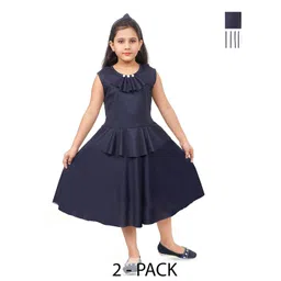 BAESD Girls Pack of 2 Printed A-Line Maxi Dress-picture-34