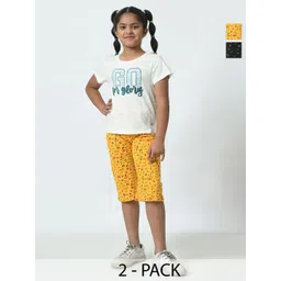 BAESD Girls Pack Of 2 Printed Capris-picture-44