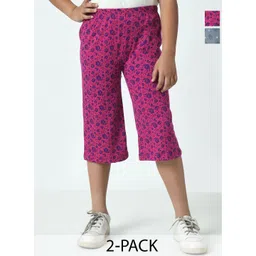 BAESD Girls Pack Of 2 Printed Cotton Capris-picture-33