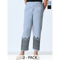 BAESD Girls Pack of 2 Printed High Rise Pyjamas-picture-10