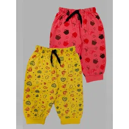 BAESD Girls Pack Of 2 Printed Mid Rise Pure Cotton Capris-picture-27