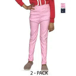BAESD Girls Pack Of 2 Printed Skinny Fit Stretchable Jeggings-picture-20