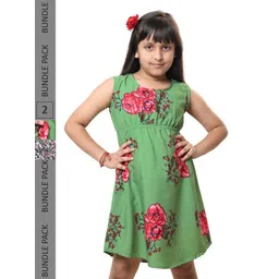 BAESD Girls Pack Of 2 Printed Sleeveless A-Line Dress-picture-42