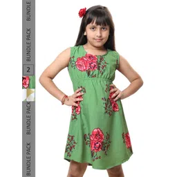 BAESD Girls Pack Of 2 Printed Sleeveless A-Line Dress-picture-45