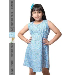 BAESD Girls Pack Of 2 Printed Sleeveless A-Line Dress-picture-48
