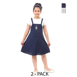 BAESD Girls Pack Of 2 Round Neck A-Line Dress-picture-23
