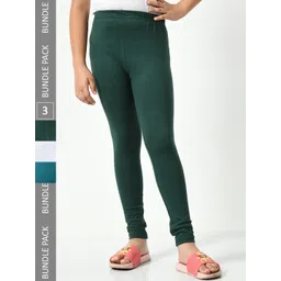 BAESD Girls Pack of 3 Ankle-Length Cotton Lycra Leggings-picture-40