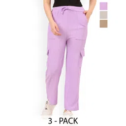 BAESD Girls Pack of 3 Cargos Trousers-picture-53
