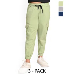 BAESD Girls Pack Of 3 Cargos Trousers-picture-57