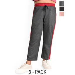 BAESD Girls Pack Of 3 Colorblocked Mid-Rise Track Pants-picture-31