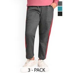 BAESD Girls Pack Of 3 Colorblocked Mid-Rise Track Pants-picture-56