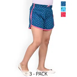 BAESD Girls Pack Of 3 Floral Printed High-Rise Cotton Hot Pants-picture-28