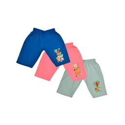 BAESD Girls Pack Of 3 Floral Printed Slim Fit Pure Cotton Shorts-picture-26