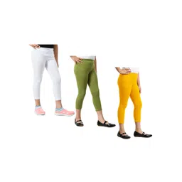 BAESD Girls Pack Of 3 Skinny Fit Cotton Lycra Capris-picture-28
