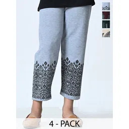 BAESD Girls Pack Of 4 Printed Regular Trousers-picture-37