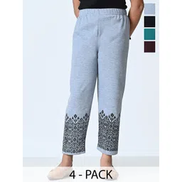 BAESD Girls Pack Of 4 Printed Regular Trousers-picture-25