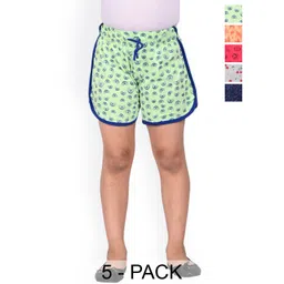BAESD Girls Pack Of 5 Printed Cotton High-Rise Shorts-picture-14