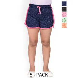 BAESD Girls Pack of 5 Printed Cotton Hot Pants-picture-13