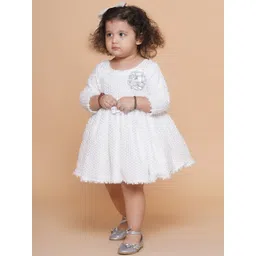 BAESD Girls Polka Dot Fit & Flare Opaque Casual Dress-picture-42