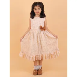 BAESD Girls Polka Dots Cotton Fit & Flare Dress With Bow Details-picture-19