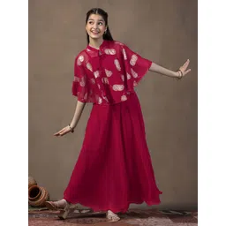 BAESD Girls Printed Fit & Flare Maxi Dress-picture-53