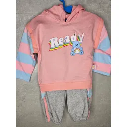 BAESD Girls Printed Hooded T-shirt with Trousers-picture-32