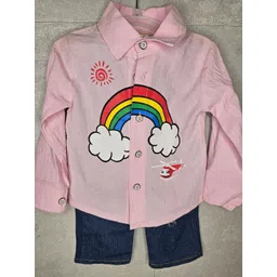 BAESD Girls Printed Long Sleeves Shirt with Trousers-picture-33