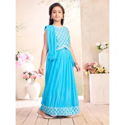 BAESD Girls Printed Ready to Wear Georgette Lehenga & Blouse With Dupatta-picture-22