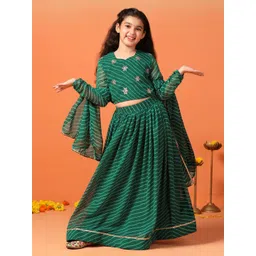 BAESD Girls Printed Ready to Wear Lehenga & Blouse With Dupatta-picture-21