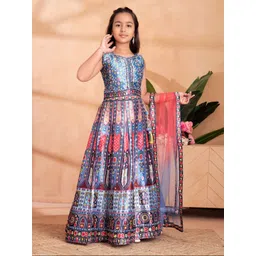 BAESD Girls Printed Ready to Wear Lehenga & Blouse With Dupatta-picture-56