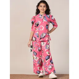 BAESD Girls Printed Round Neck Top & Trousers-picture-54