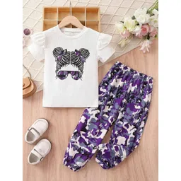 BAESD Girls Printed Round Neck Top with Trousers-picture-36