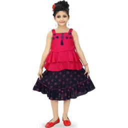 BAESD Girls Printed Ruffled Top with Skirt-picture-49